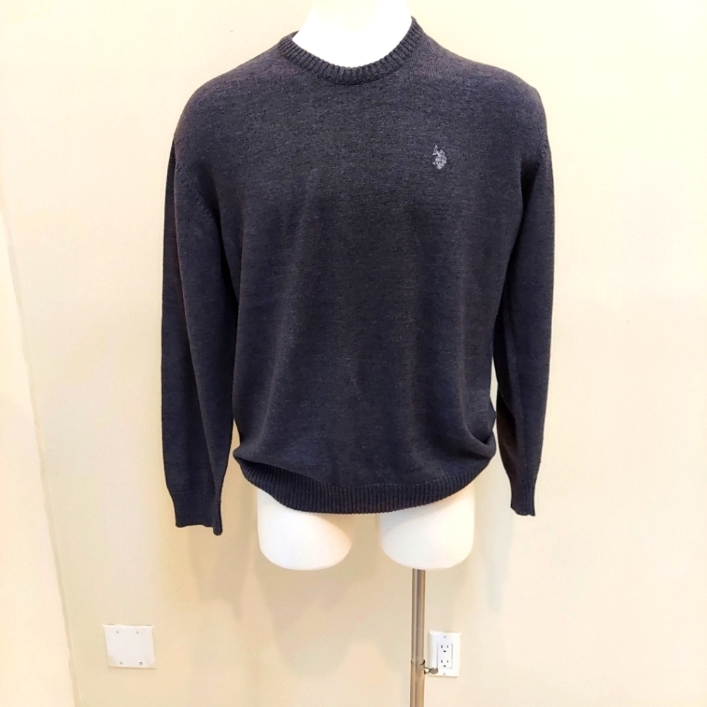 Men's Gray US Polo Assn pullover Crewneck. XXL - Picture 1 of 6